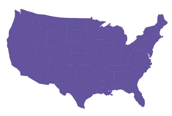 lower 48 states map